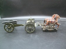 Hausser/Elastolin Pferdegespann mit PAK aus der 6,50 cm Serie
