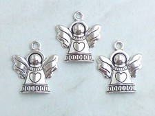 5x Metall Anhänger Engel Schutzengel 21x19mm Charms Angel Schmuck Deko Basteln