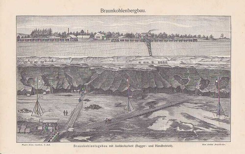 Braunkohletagebau bergbau - ,