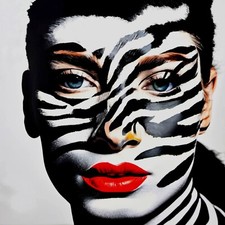 Limitierte kunst zebra girl - zebra,