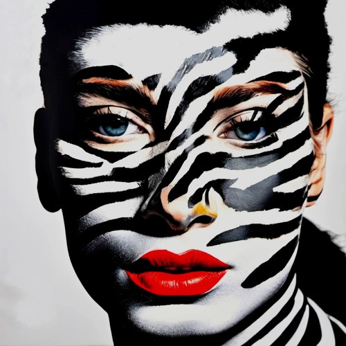 Limitierte kunst zebra girl - limitierte,