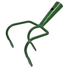 REKORD Garten Kultivator Rasen Boden Erde Pflanz Gewächshaus Stahl grün 3 Zinken