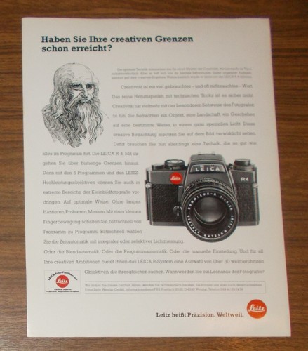 Seltene werbung leitz leica - werbung,