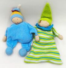 2x DM Alana Wichtel Zwerg Puppe Püppchen Kuscheltuch Schmusetuch Schnuffeltuch 