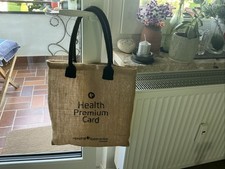 Bast Tasche / Jutetasche, Naturbelassen, Beige / Schwarz, wenig Gebraucht  !!