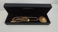 Versace Medusa Anhänger mit Kette Unisex Herren Top Zustand