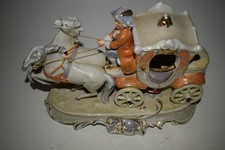 Pferdekutsche Porzellan, 27cm