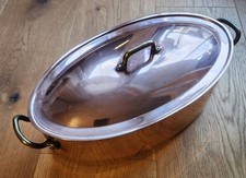 hübscher ovaler Fischtopf mit Einsatz