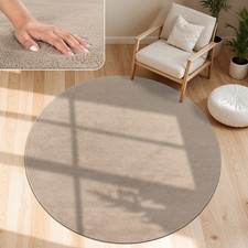 Moderner Wohnzimmer Teppich Kurzflor Waschbar Weich Einfarbig Felloptik Anti-Rut