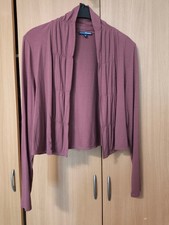 Charles Vögele Jersey Jacke Sweaterjacke Bolero in Bordeaux Gr- M