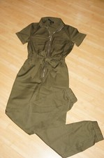 Piloten Military PARISIAN Jumpsuit Einteiler Overall grün Khaki 34, XS-S NEU