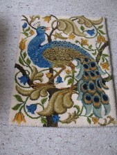 Pfau wandteppich handarbeit - wandteppich,