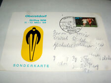 Postkarte mit Sonderstempel Oberstdorf Skiflug WM 1988