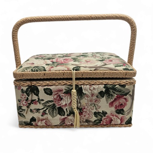 Vintage blumen nähkorb box - vintage,