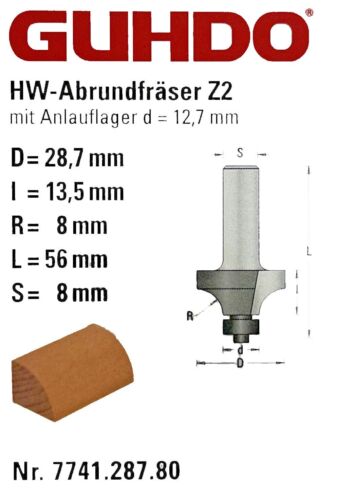 Guhdo abrundfräser d - guhdo, s8,