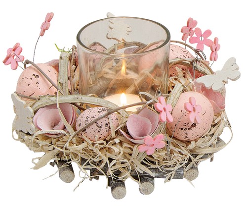 Osterkranz ostergesteck rosa - osterkranz,