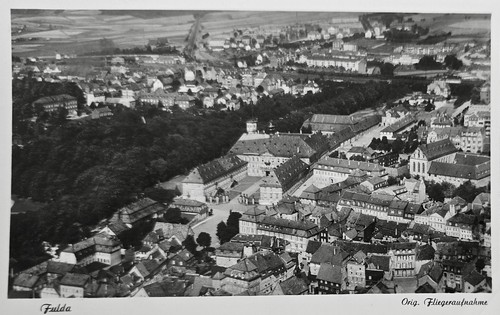 Fulda luftaufnahme 1920er - ak,