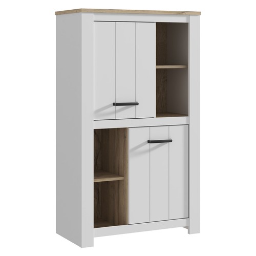 Highboard weiß bianco eiche - -,