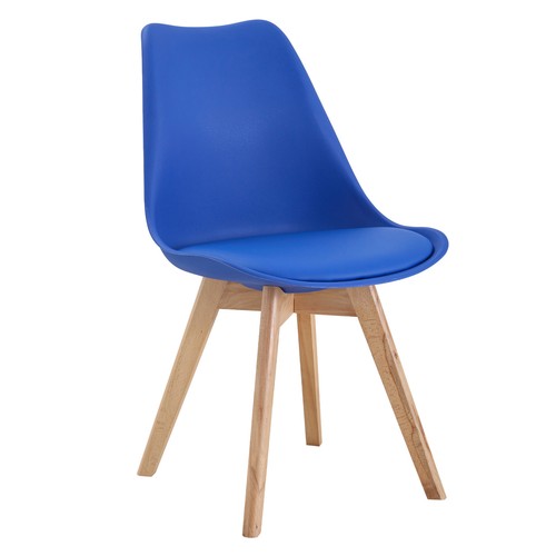 Design stuhl mit kissen - stuhl, blau