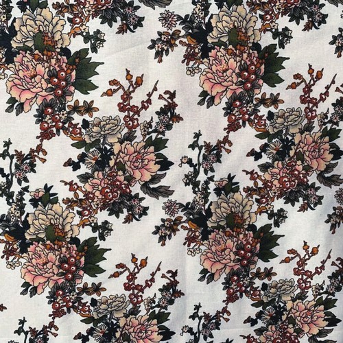 Retro blumen stoff peony - stoff,