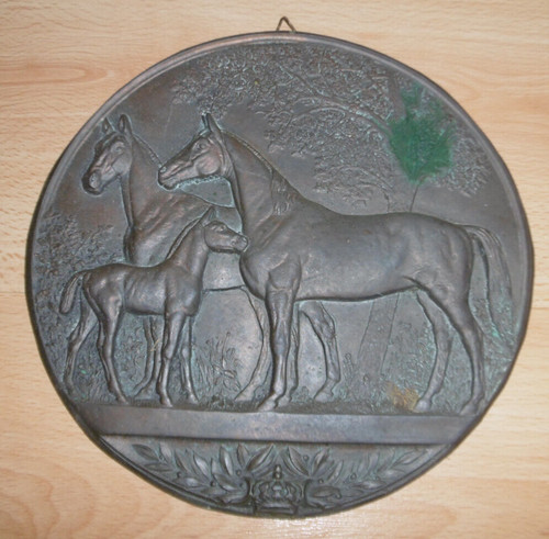 Antikes relief wandbild - wandbild, metall