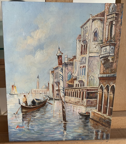Gemälde kanal venedig - "kanal, in