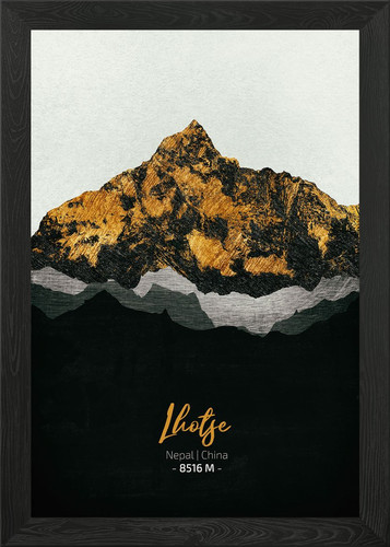 Lhotse gerahmtes wandbild - lhotse,
