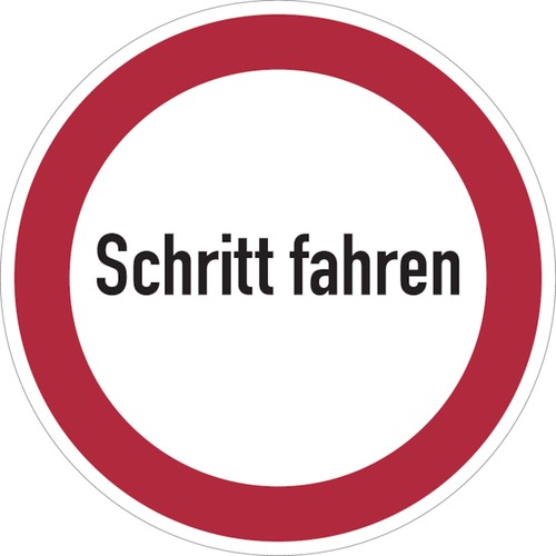Verbotszeichen schritt fahren - verbotszeichen,,