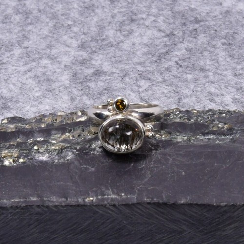 Turmalinquarz ring 925er - turmalinquarz, ring,