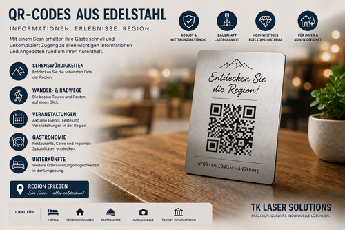 Edelstahl speisekarte - edelstahl, qr-speisekarte