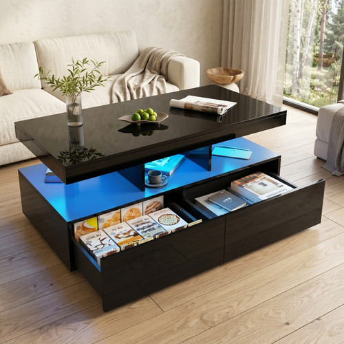Couchtisch mit led - mit, led-beleuchtung