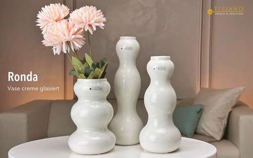 Tiziano vase ronda creme - tiziano,