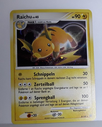 Pokemon raichu 100 - pokemon, rare
