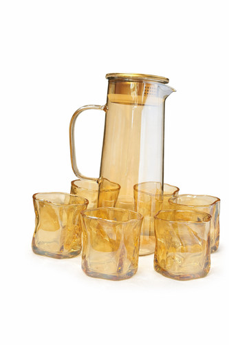 Luxus karaffe set glas 7tlg - karaffe, 1