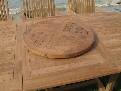 Teak tischrondell drehteller - tischrondell,