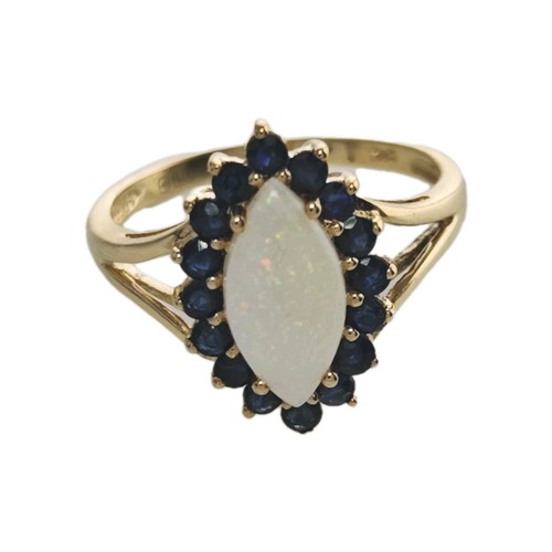 Ring gold opal saphir - gold,