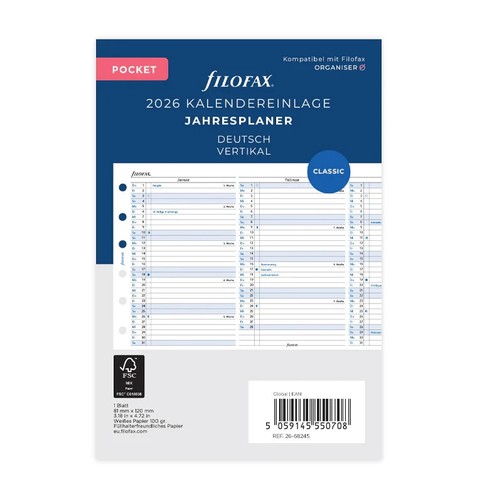 Filofax kalendereinlage pocket - filofax,