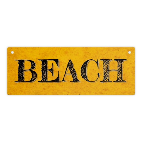 Beach metallschild - -,