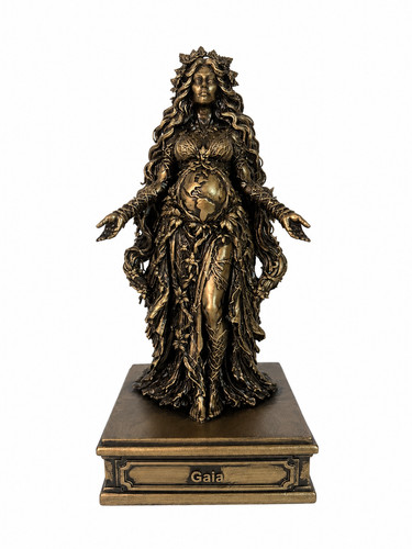 Gaia statue 24cm bronze figur - statue,