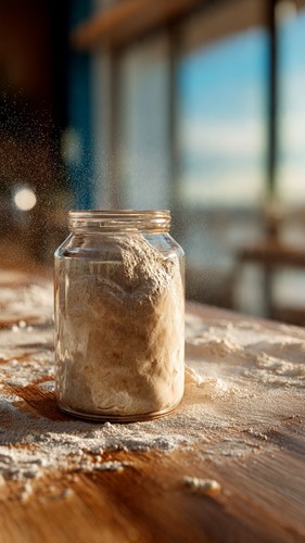 Sauerteigstarter sauerteig - sauerteigstarter,