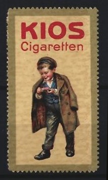 Reklamemarke kios cigaretten - kios,