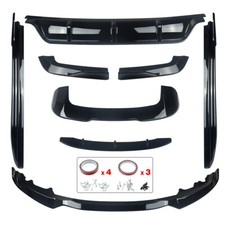 Stoßstangen Set Body Kit für BMW X5 F15 M-Paket Front Heck Spoiler Schwarz Glänz