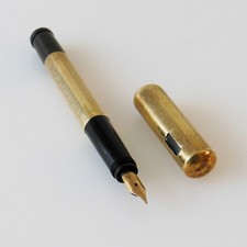 Füller, antiker Safety-Penn, Goldauflage und Goldfeder 30er Jahre