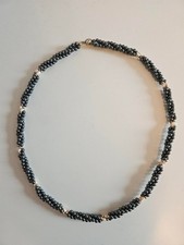 Hämatit Kette mit Biwa-Perlen