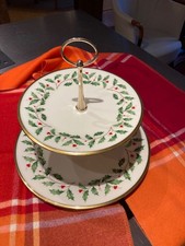 Lenox Holiday , Etagere , Weihnachten , Porzellan , Stechpalme 