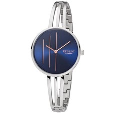 Regent BA-488 Edelstahl Teil-Spangen Damenuhr mit Grafik-Design UVP* 99,00 EUR