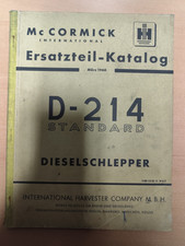Original MC Cormick D 214 Ersatzteil Katalog Ersatzteilliste KY
