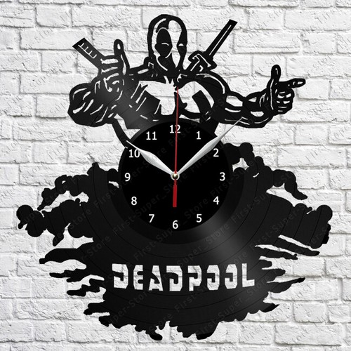 Vinyl record wall clock decor - clock,