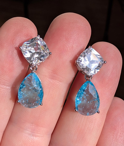 Ohrhänger ohrstecker blau - ohrhänger,