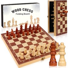 3 in1 Schach Schachbrett Holz